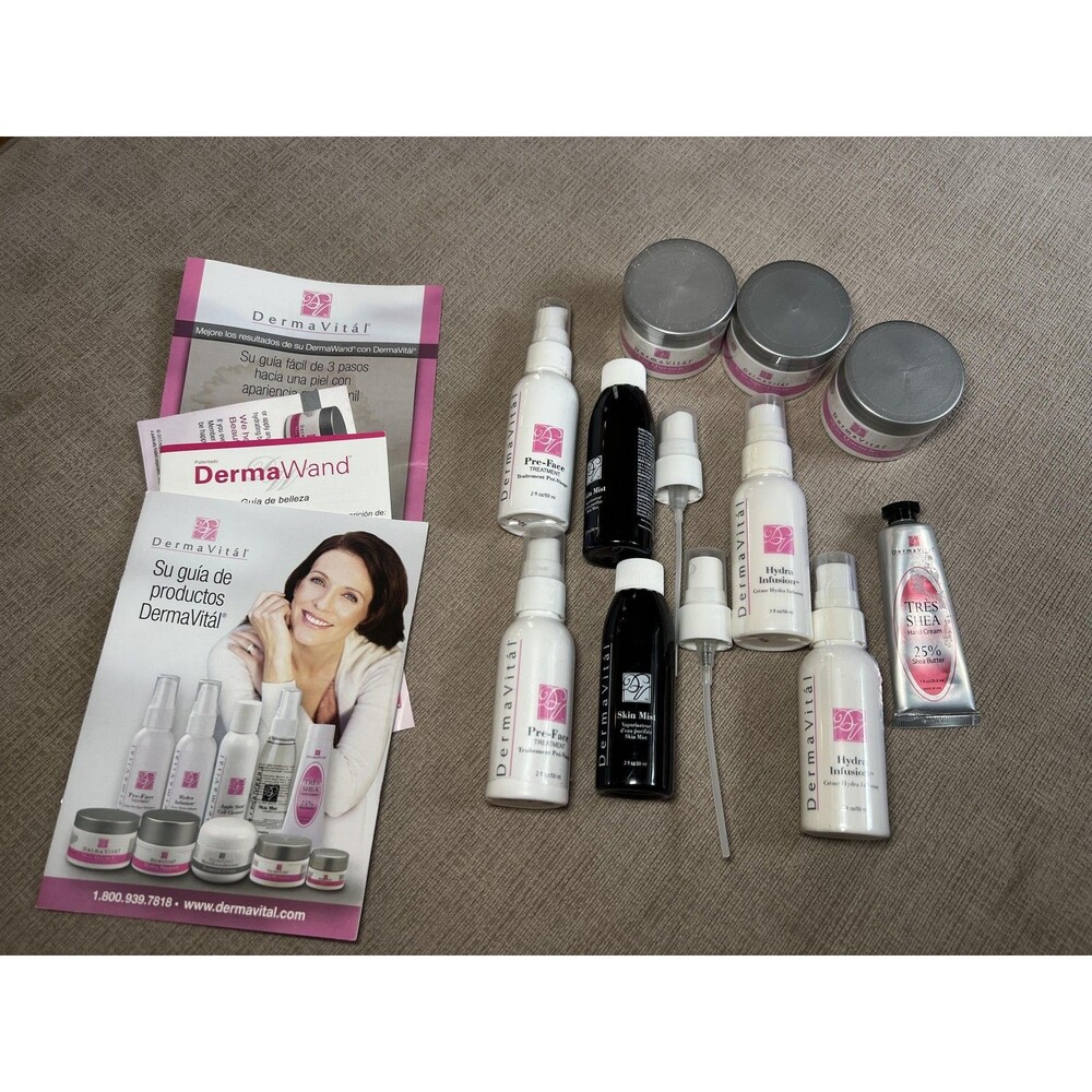 DermaVital Skin Care Set Pre-Face Hydra Infusion Mist Quench Hand Cream Guide
